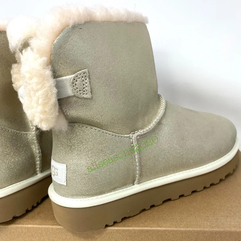 💥MEGA SALE!💥UGG Women’s Boots Arielle Sparkle Boot Fur Gold Size 6 1112090 - Picture 5 of 11